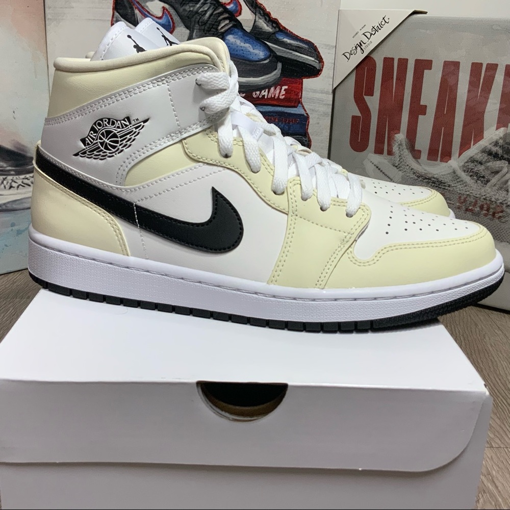 Nike Air Jordan 1 Mid Coconut Milk Women’s Size 10 Available  - BQ6472-121 - Picture 3 of 11